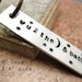 Go With God Aluminum Bar Key Chain, hand stamped, 2 sided customization available