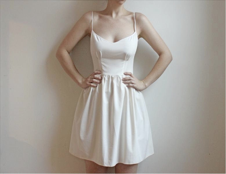 Ellie--2 Piece, Lace and Cotton Wedding Dress--Etsy Exclusive--Reserved for Laura van Grinsven