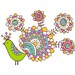 Bocca -Limited Edition hand screen printed art print --Exotic Bird Series 8x10