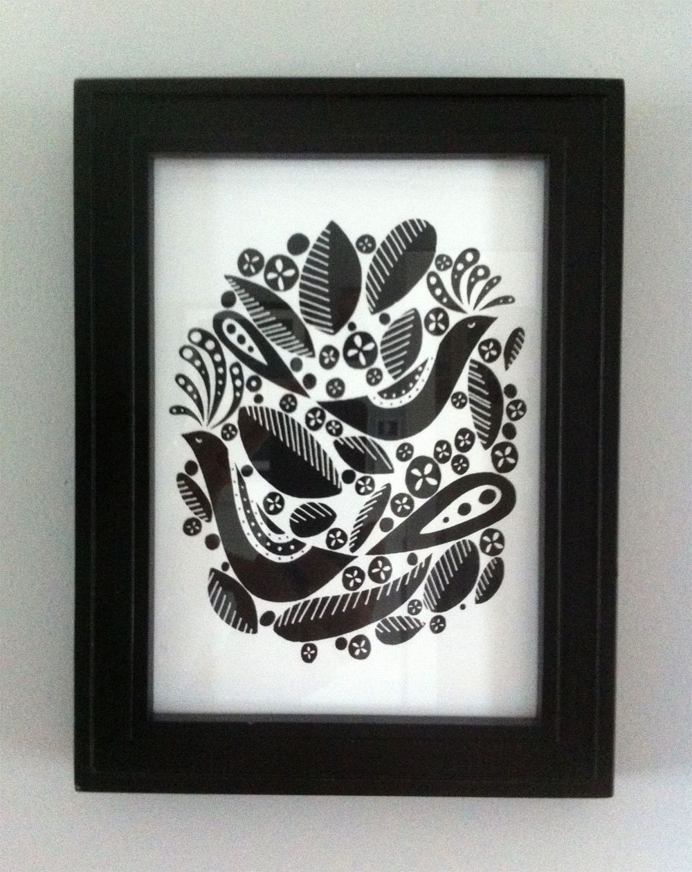 Black Birds -limited edition gocco screen print 5x7
