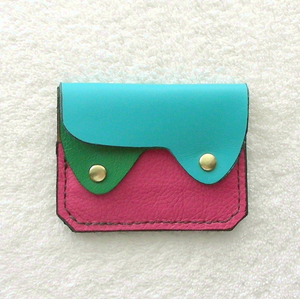 Small Leather  Wallet / Coin Purse / Card Case