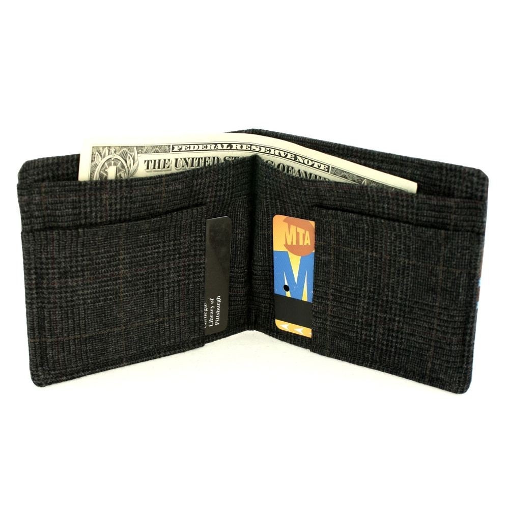 Necktie Wallet - Recycled Tie Prep School Brown Striped