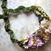 Frogland Necklace Bee Frog Nature Fruits Flowers Statement Lace Feminine Green Swarovski Crystals Leaves Gold Love Bull
