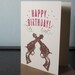 Happy Birthday Crossed Pistols and Confetti - Gocco Screen-Printed Card