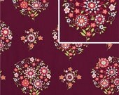 Amy Butler Fabric LOVE line Burgundy Memento 1 yard More Available Dark Red Floral