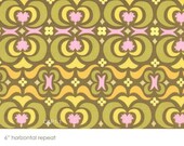 Amy Butler Fabric Olive Pink Mustard Garden Maze Midwest Modern Line 1 yard More Available