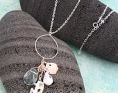 Maui Seashell Cluster Sterling Silver Necklace -  Beach Girl Bling