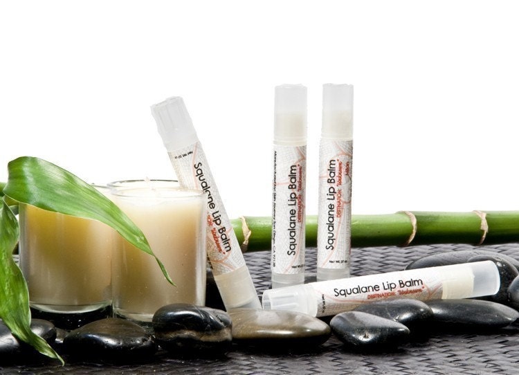 Peruvian Chocolate Squalane Lip Balm- anti aging lip conditioner.