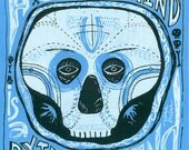 CLOSED MIND Skull Poster (converts to paper craft mask)