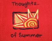 Sunset Scarf in Red Sunrise Thoughts of Summer Bring Summer with you into Autumn