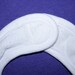 LOVE Redwork embroidered on a White baby bib  with Purple thread Polka Dot Heart for Infant or Toddler