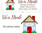 We'ved Moved Personalized Stickers, Address Labels, Seals, Envelope, New Home, Housewarming Gift, Tag, Wedding,  - Set of 30