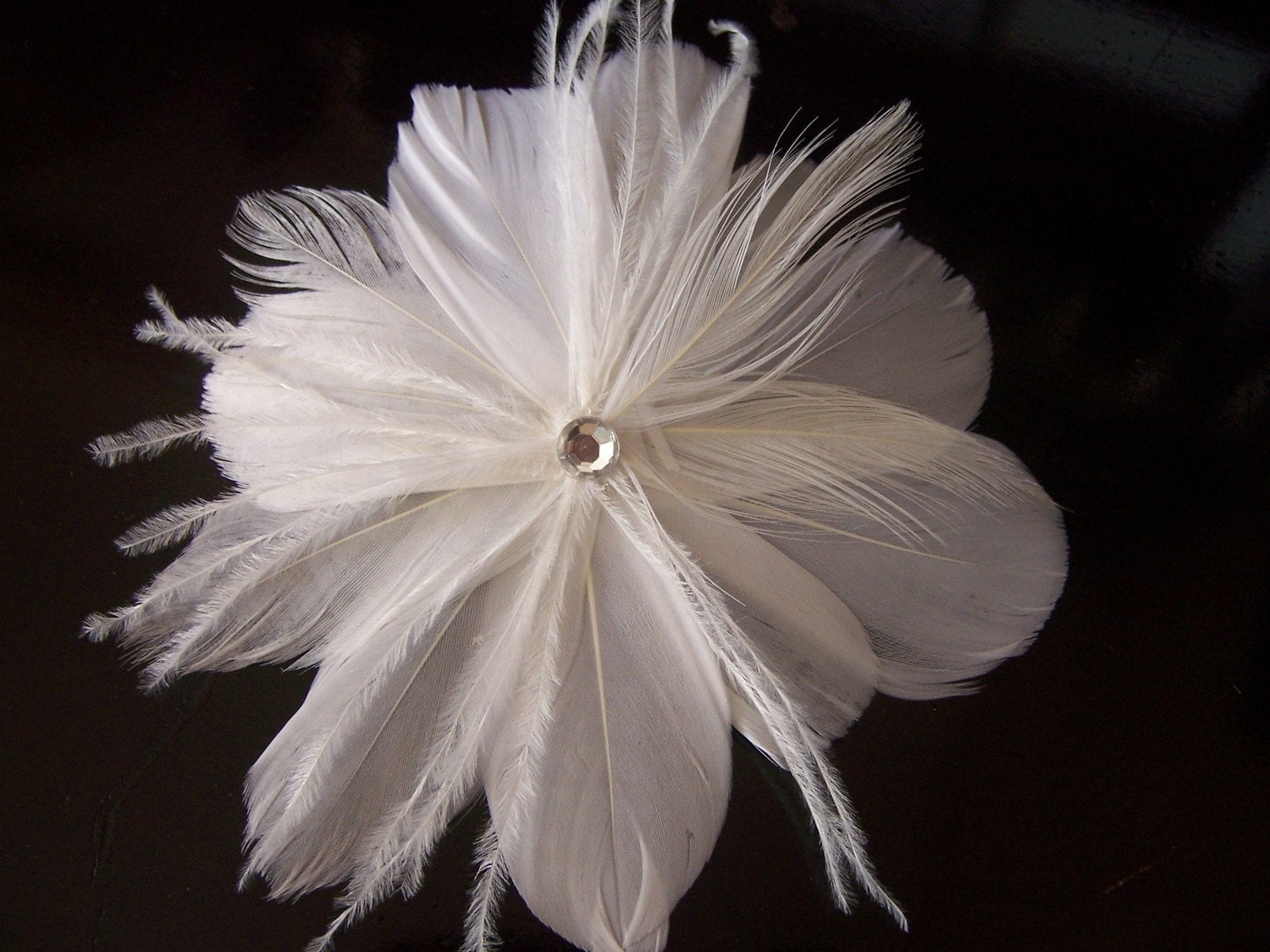 Large White Feather Flower