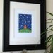 Orange Tabby Cat Looking at Starry Night Sky , All Is Well, print by Shelagh Duffett