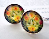 Photo Cufflinks - Silver - Autumn Blossoms - Great for Weddings, Groomsmen, Father of the Bride, Dad, Best Man, Dudes