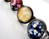 Bridesmaid Photo Rings - Set of 5 - Simple Vintage Antique Gold or Vintage Antique Silver - Unique Bridal Party Gift