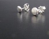 Flat Sterling Silver Dot Earrings