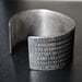 Pi Cuff bracelet etched in sterling silver