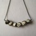 Pyrite Necklace, Faceted Pyrite Gemstone Nugget Oxidized Sterling Silver Chain Necklace