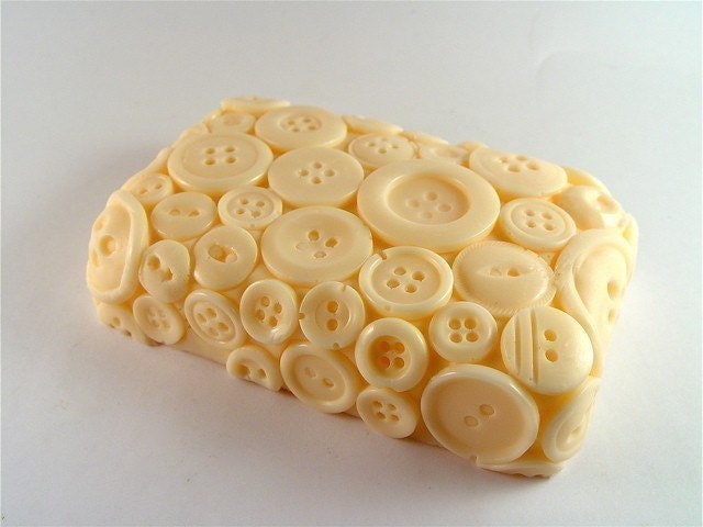 Button Soap  - Milk & Honey Scent - with Goat Milk and Honey