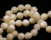 10mm Bleached Mother of Pearl Beads