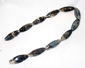 Grey Agate Tube Beads