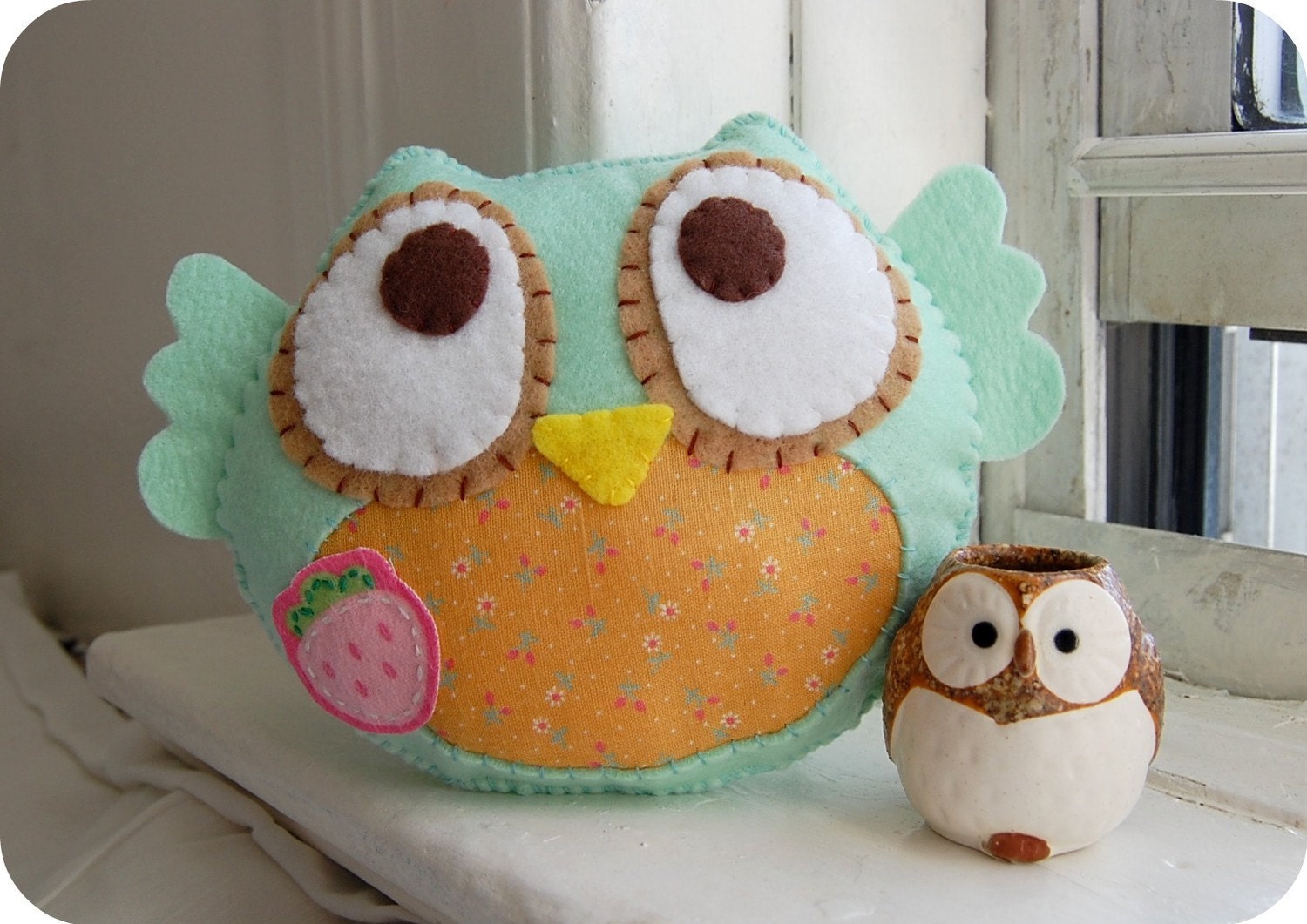 Green Plush Owl