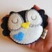Winter Owl Plush Toy / Eco Friendly Stuffed Owl