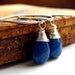 Denim blue lapis and sterling silver earrings