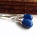 Denim blue lapis and sterling silver earrings
