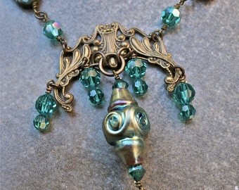 Victorian Style Kyanite Necklace