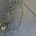Elegant Peridot and Quartz Teardrop Wire Wrapped Necklace