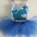 WHALE  TUTU- Queen of the Sea - Whale Leotard  --Size 18/24 months, 2/4 years, 4/6 years or 6/8 years and up