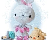 Amigurumi Crochet Pattern - Bunny and Chick in an Egg Shell