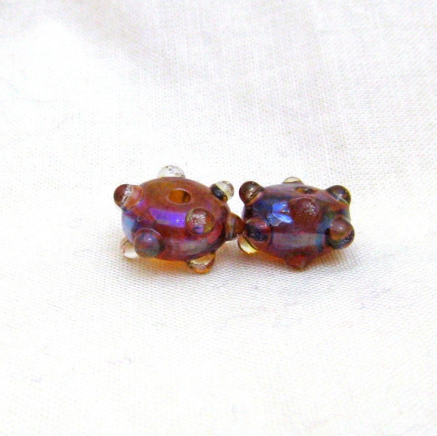 Silver Glass Clio Handmade Lampwork Bead Earring Pair