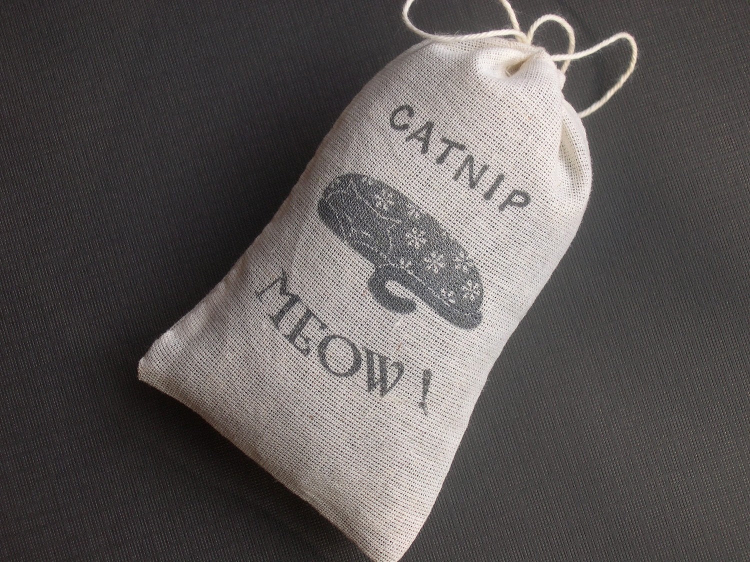 Organic Catnip (Cat Nip) Loose in a Hand Stamped Bag Cat Feline