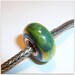 Luccicare Lampwork Bead -  Lined with Sterling Silver -  Troll / Pandora Style