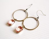 Rose Gold and Bronze Hoops Earrings