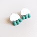 Rain Cloud Stud Earrings - Winter Jewelry - Gift for her under 25
