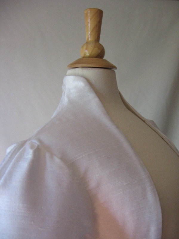 Grace Modern Vintage Silk Bridal Shrug Bolero - Custom Made to Order Wedding Dress Accessory