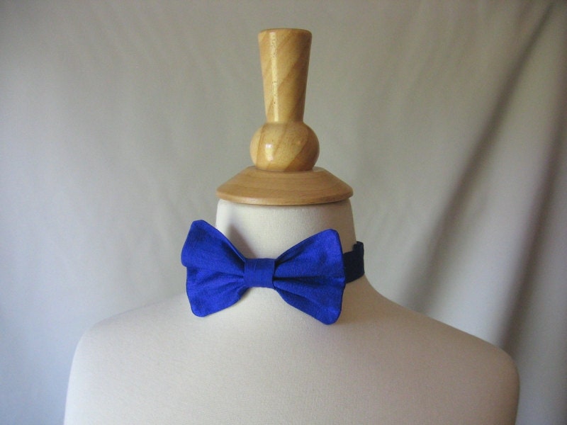 Custom Boys Ring Bearer Bowtie Formal Wedding Accessory - Made to Order Toddler Child Youth Mens Groomsmen Silk Dupioni Bow Tie