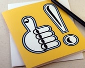 Congratulations Card -Graduation Card -Thumbs Up Sunny by Oh Geez Design