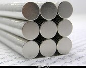 100 Neodymium Magnets. Small 3/8 Inch Diameter. Super Strong Skinny Magnets.