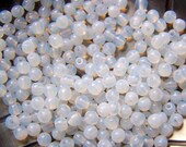 Vintage Opal Glass Beads,  white, 12 beads