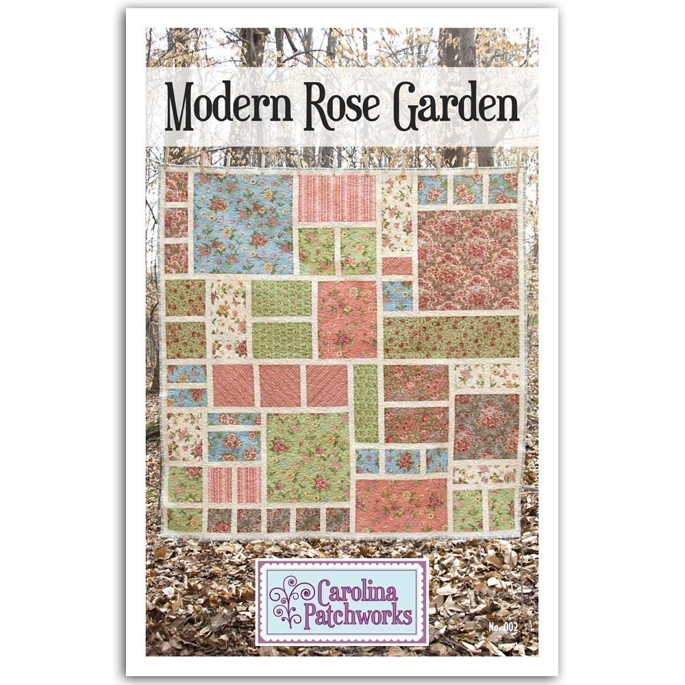 No. 002 -- Modern Rose Garden Quilt Pattern