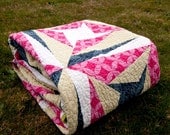 ON SALE -- Raspberry Swirl Quilt