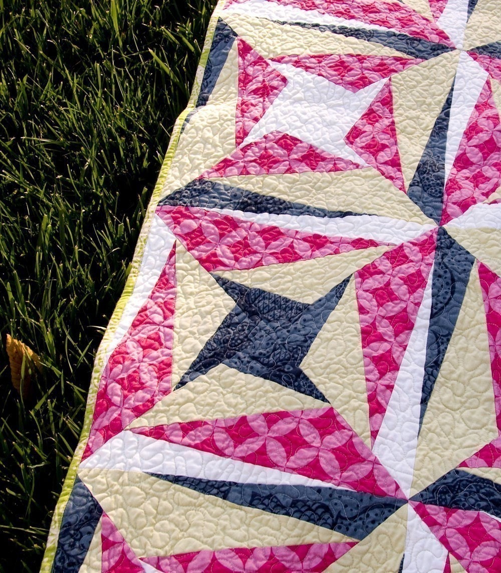 ON SALE -- Raspberry Swirl Quilt