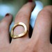 Brass infinity ring with sterling silver band