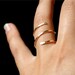 Hammered Spiral ring in Gold