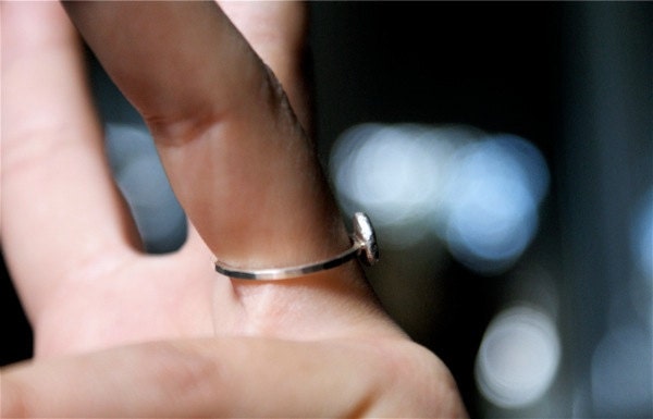 Fine Silver Pebble Ring